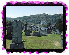 A view from the Elizabeth Cemetery of the Elizabeth Bridge where Rt. 51 crosses the Mon River